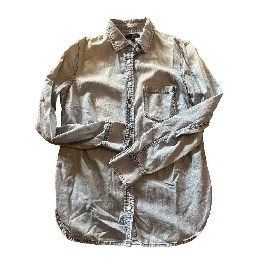 J. Crew Chambray Shirt Dress Button Down Long Sleeve Casual Size 2